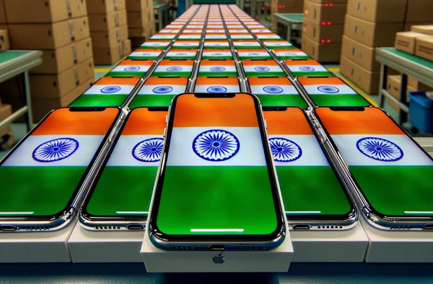 iPhones com bandeira da Índia como wallpaper
