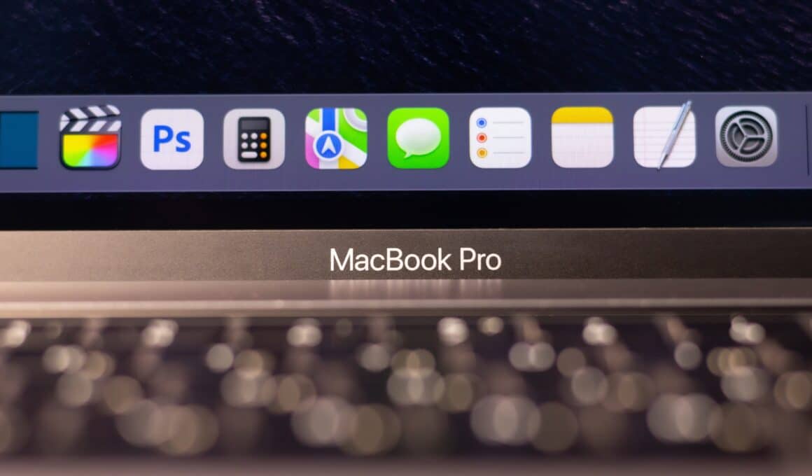 Dock (macOS) de um MacBook Pro