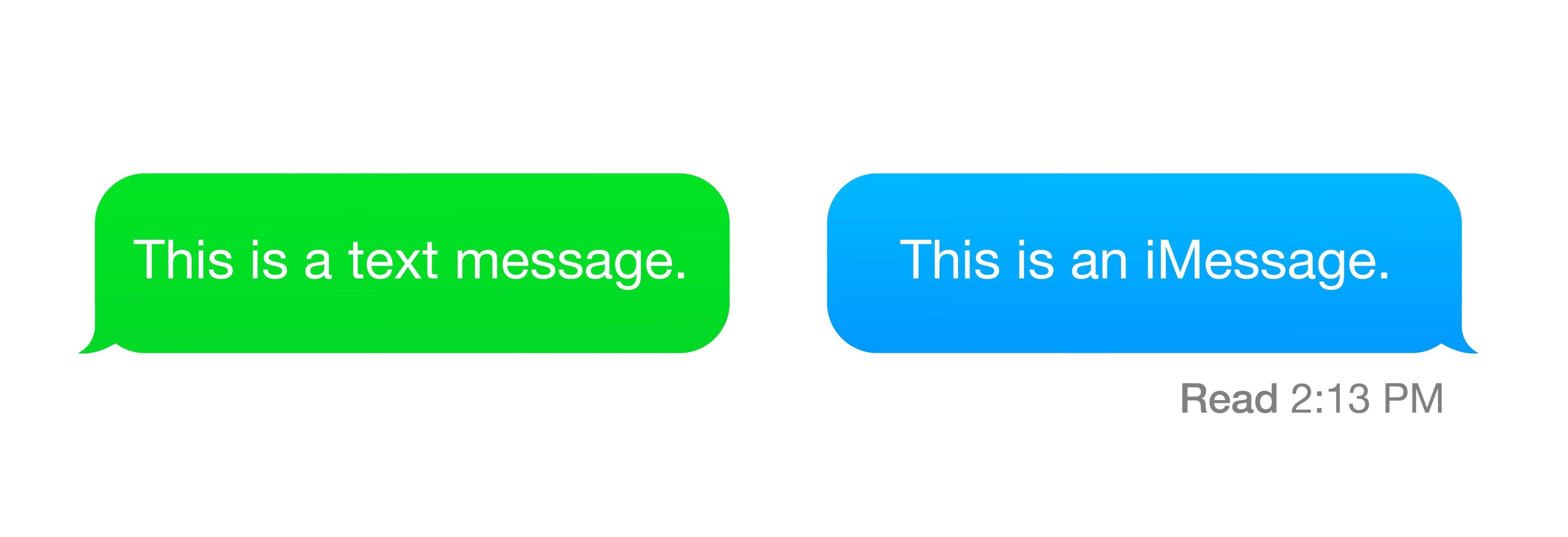 SMS vs. iMessage