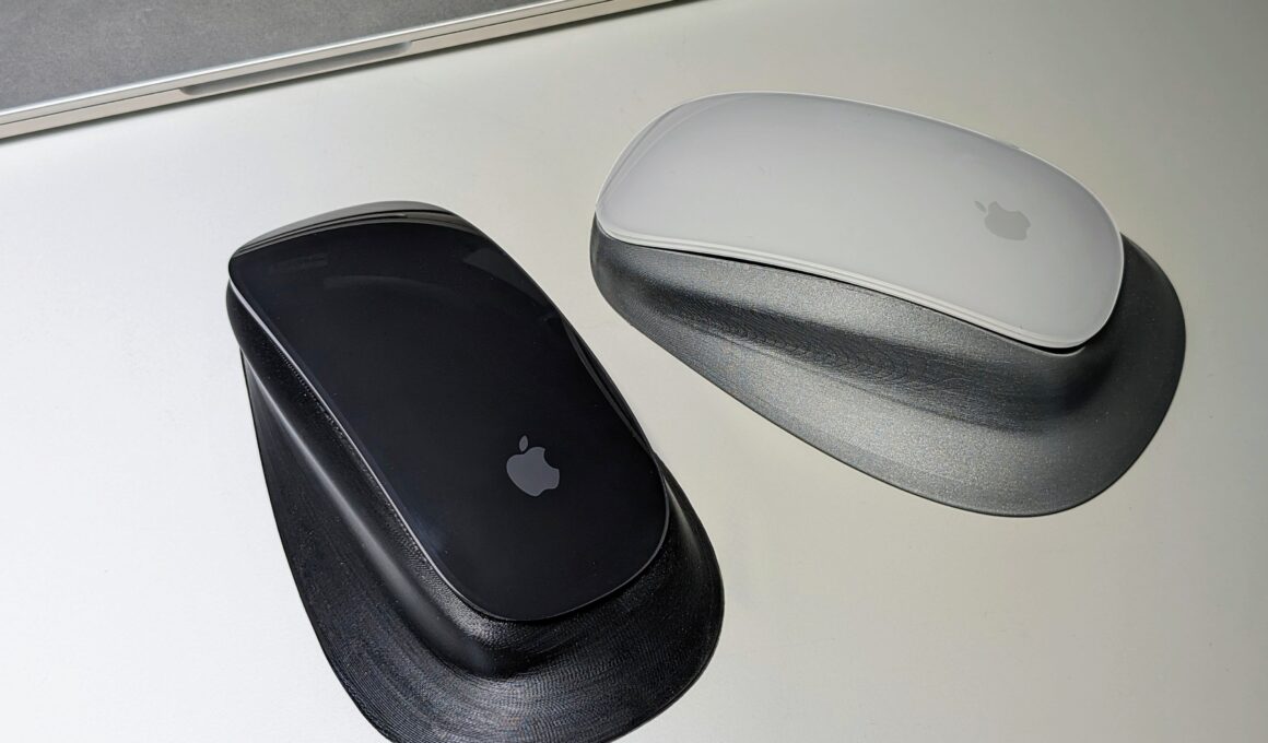 Magic Mouse com capa modificada mais ergonômico e com USB-C