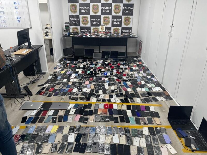 Polícia Civil recupera mais de 800 celulares roubados, em SP
