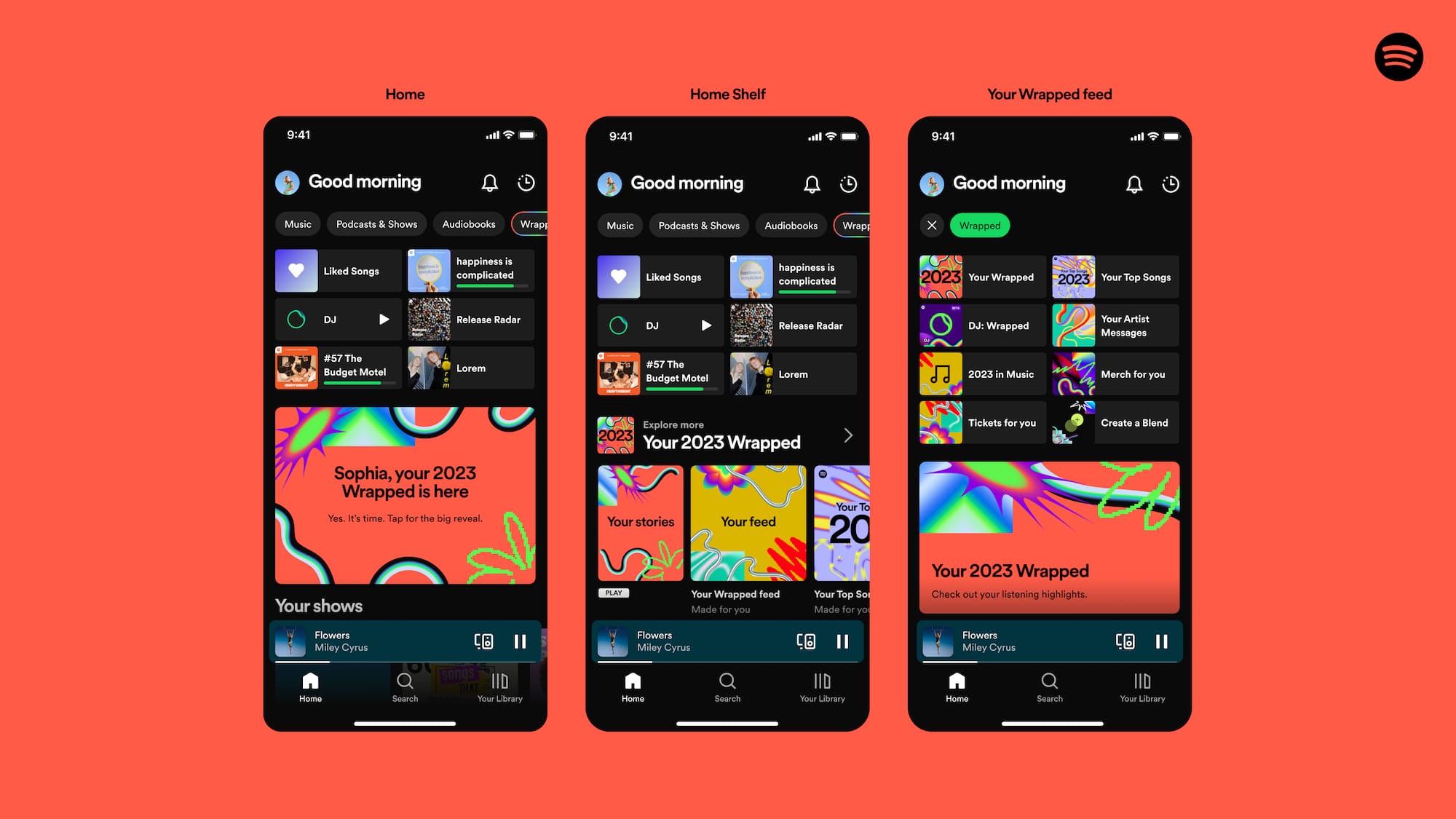 Spotify Wrapped na home do app