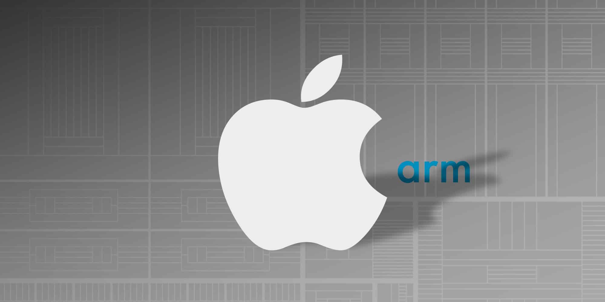 Logos da Apple e da Arm