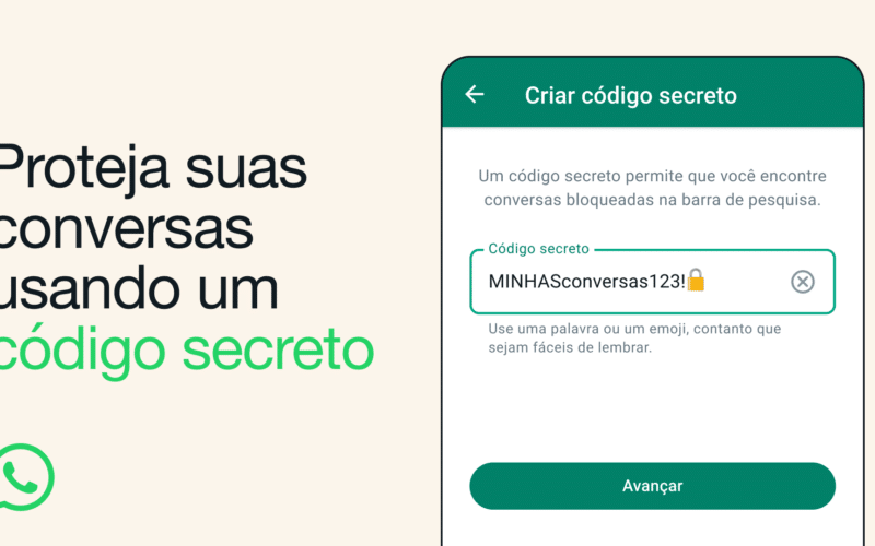 Código secreto no WhatsApp