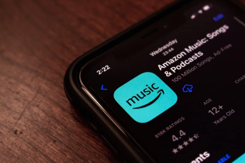 Amazon Music na App Store de um iPhone