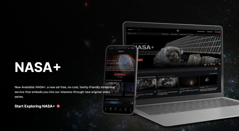 NASA+, serviço de streaming da NASA