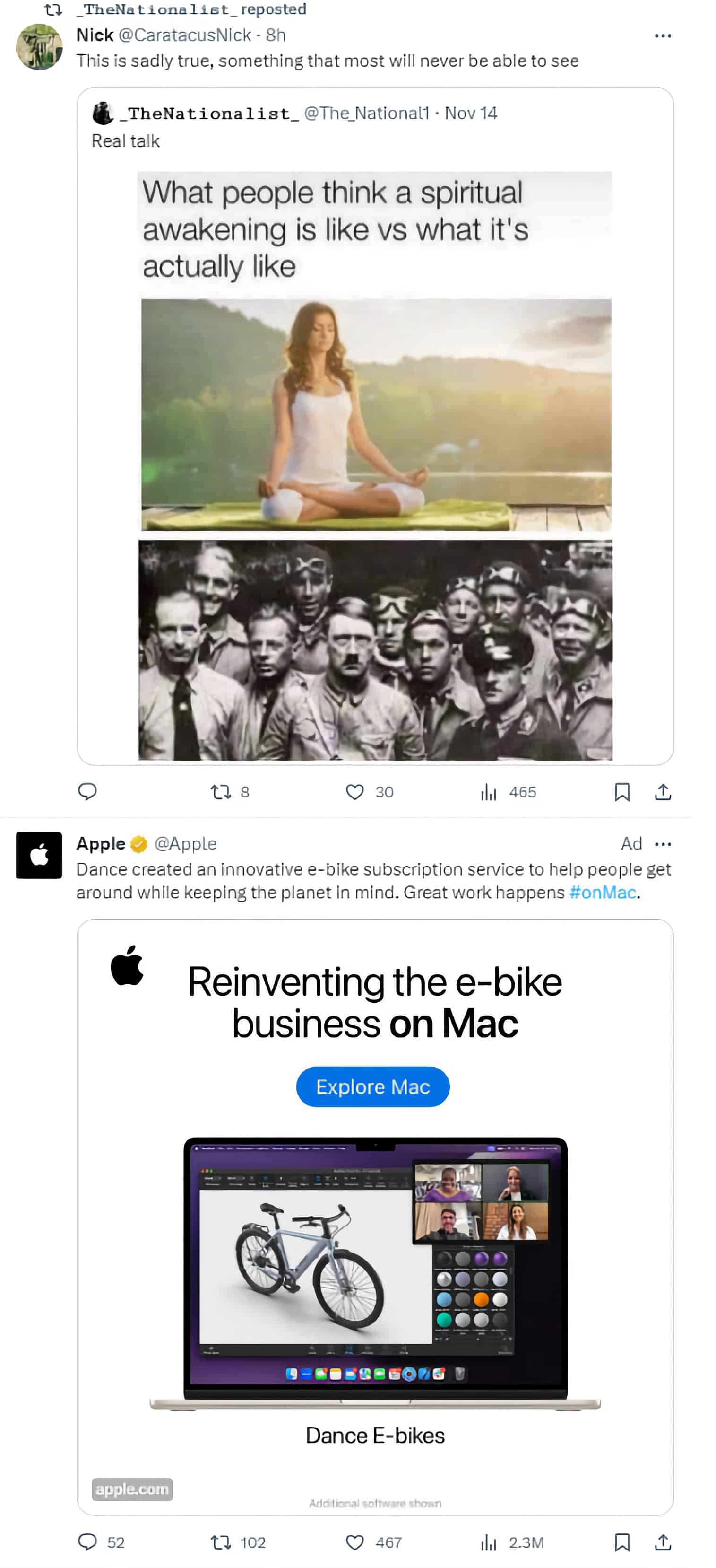 Publicidade da Apple com conteúdo nazista