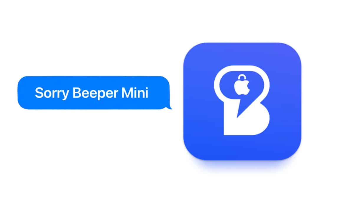 Ilustração do Beeper Mini com cadeado da Apple