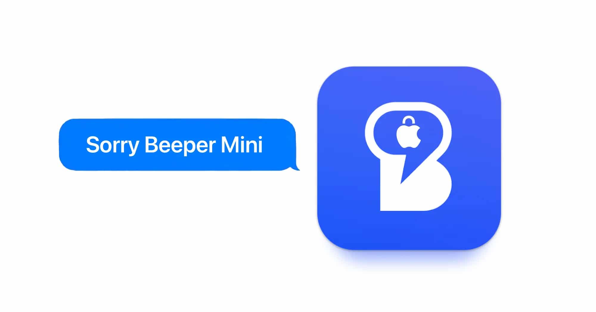 Ilustração do Beeper Mini com cadeado da Apple