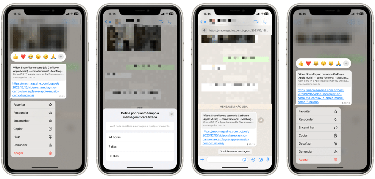 WhatsApp libera FIXAR mensagem, Apple lança iOS 17.2! 