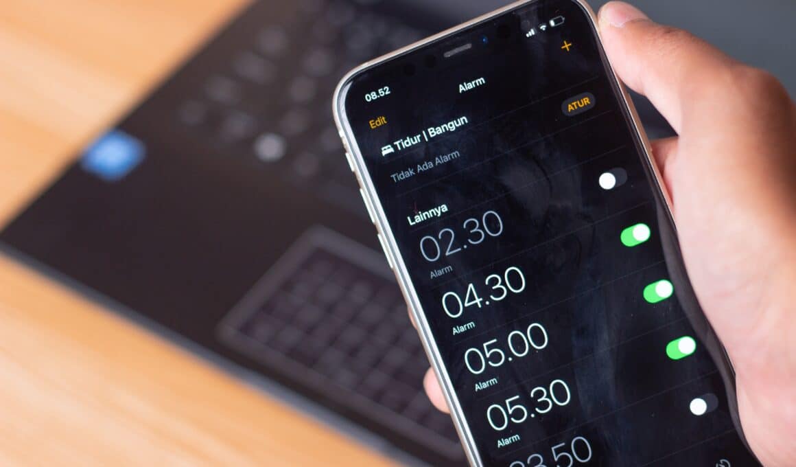 Alarmes do app Relógio, do iOS