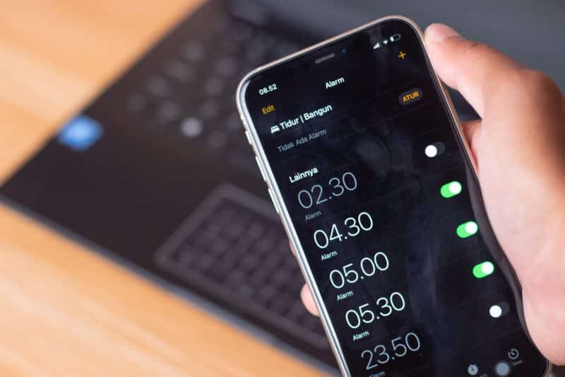 Alarmes do app Relógio, do iOS