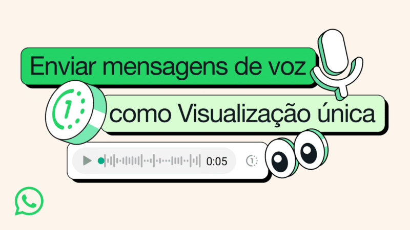 WhatsApp oficializa mensagens de voz de visualização única