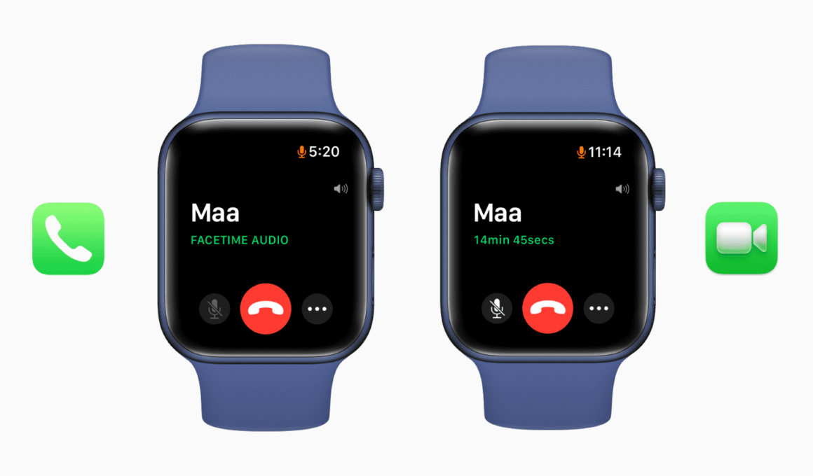 FaceTime de áudio no Apple Watch