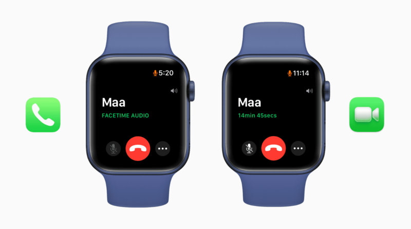 FaceTime de áudio no Apple Watch
