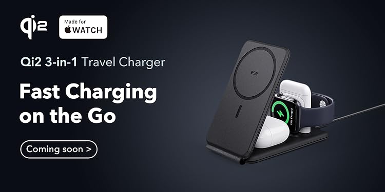 Qi2 3-in-1 Travel Charger