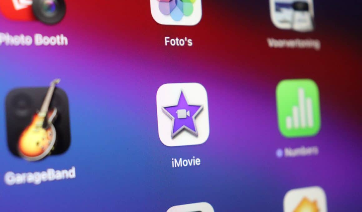 Ícone do iMovie em um Mac