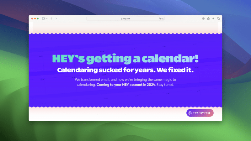 Apple rejeita HEY Calendar, novo app da Basecamp