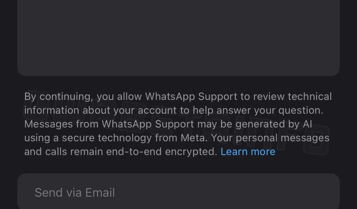 Respostas do suporte do WhatsApp geradas por IA