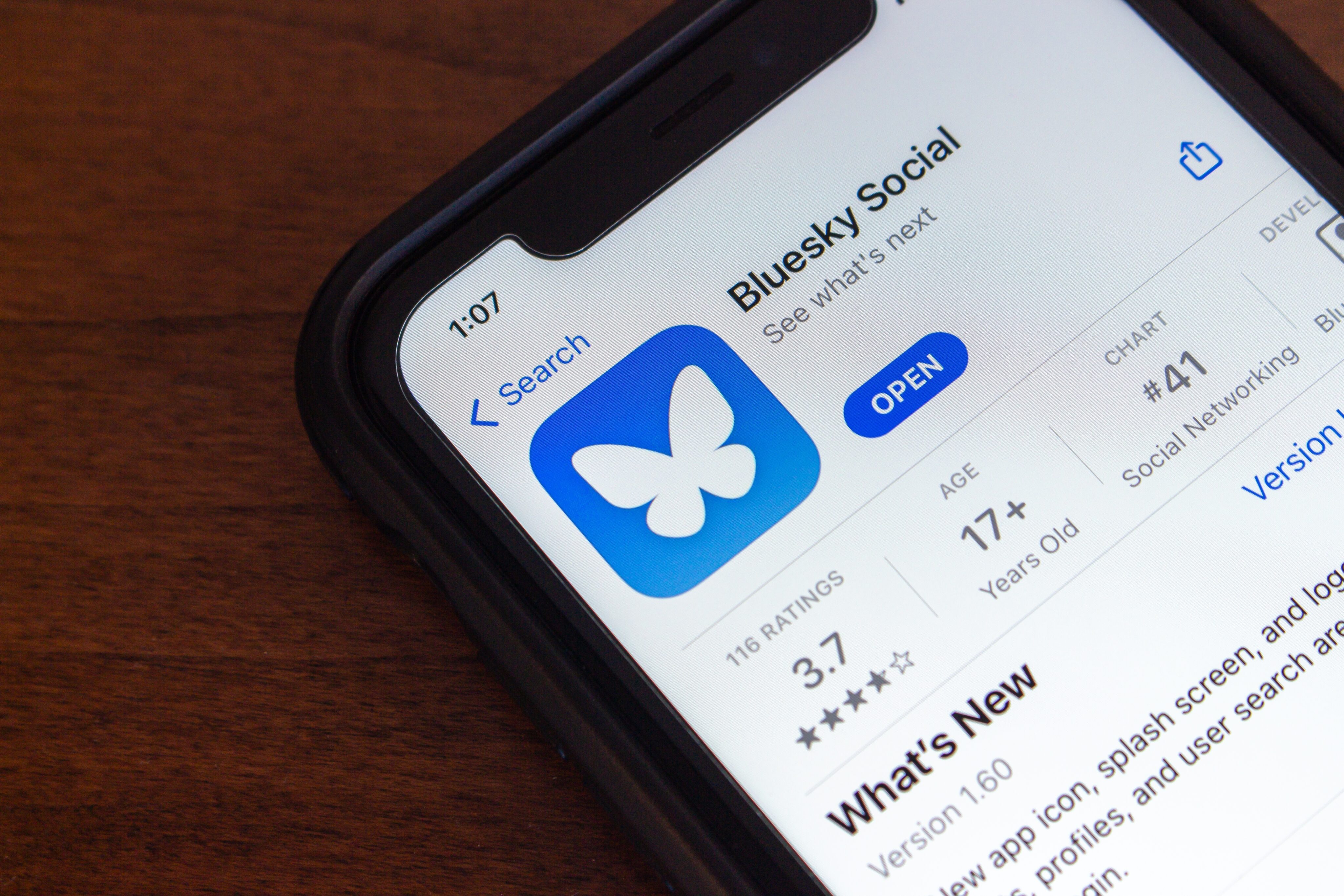 Ícone do Bluesky na App Store do iPhone