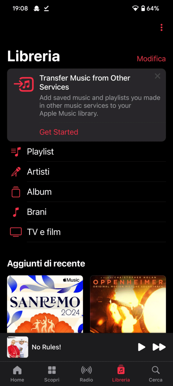 Apple Music estaria testando transferências de outros serviços via SongShift