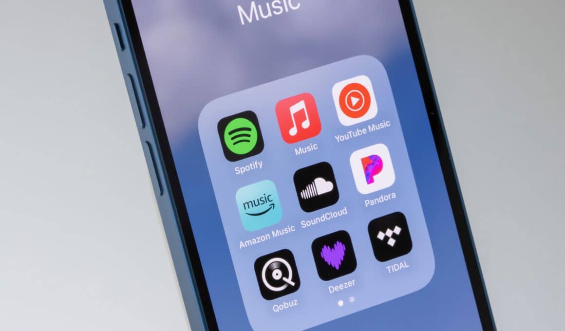 Apple Music e outros apps de streaming de música