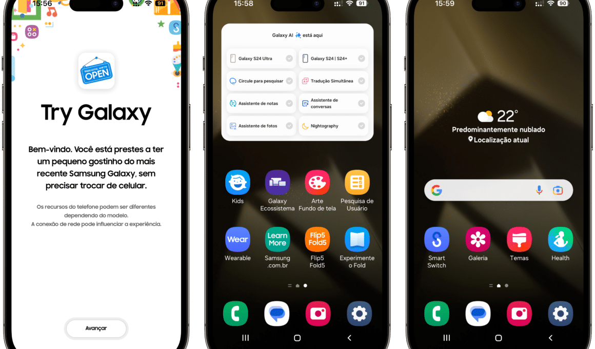 Try Galaxy: Samsung lança demonstração do Galaxy AI para usuários iOS