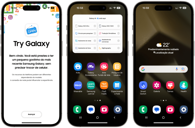 Try Galaxy: Samsung lança demonstração do Galaxy AI para usuários iOS