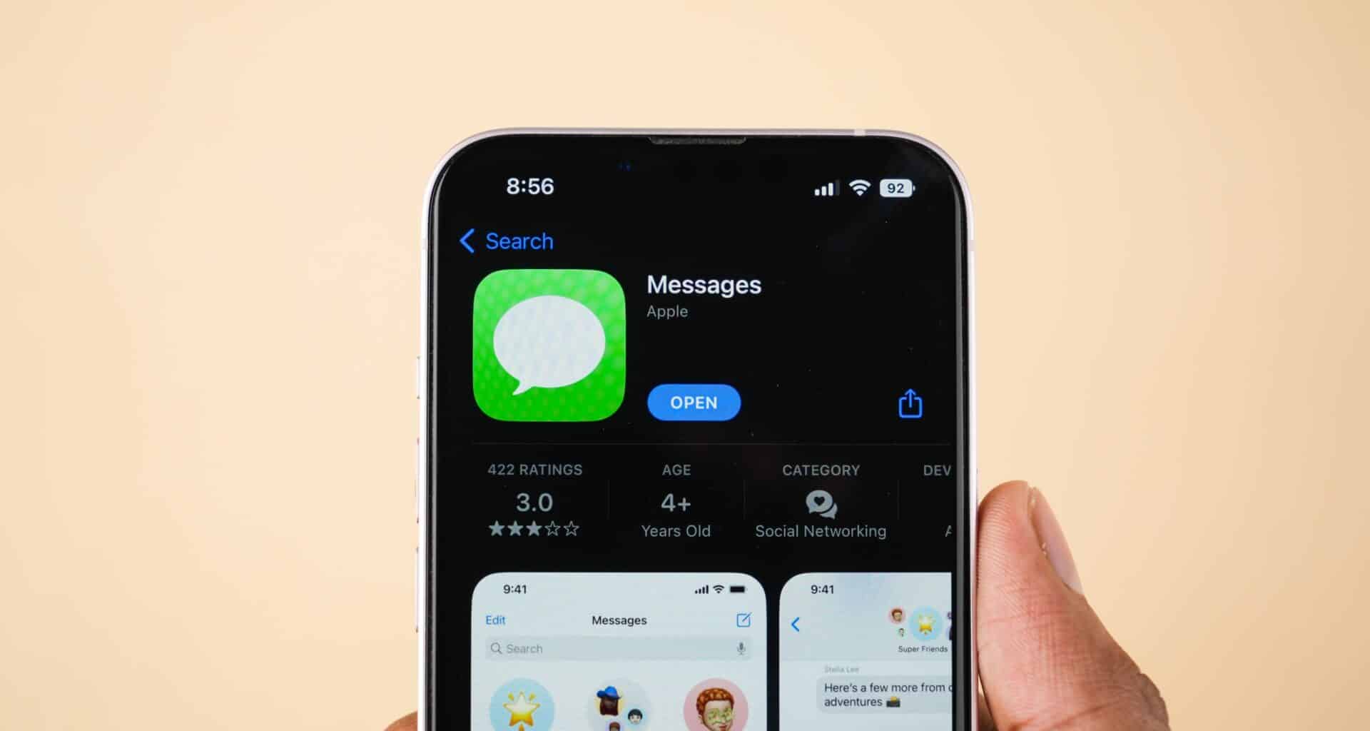 Mensagens na App Store