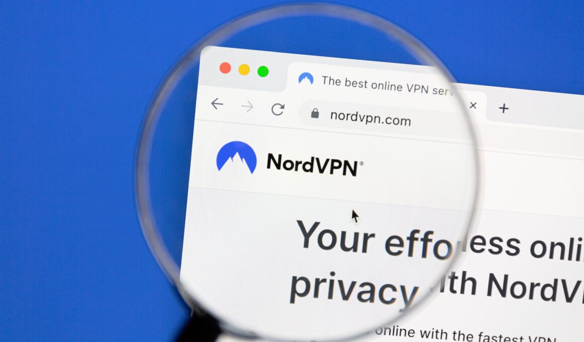 Site da NordVPN no navegador