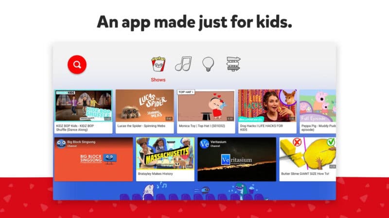 Aplicativo YouTube Kids para a Apple TV
