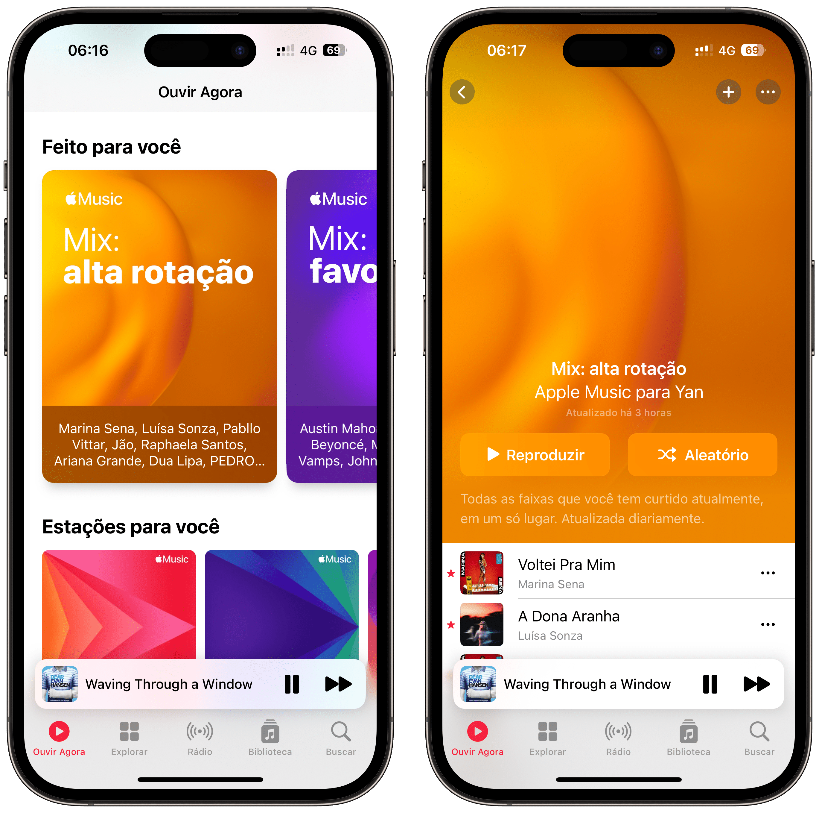 Mix: alta rotação no Apple Music