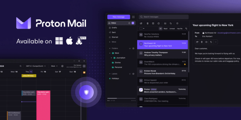 App do Proton Mail para desktop