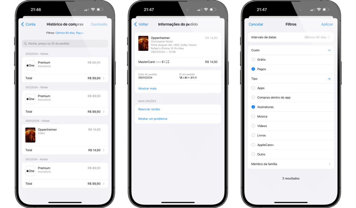 Histórico de Compras da App Store ganha mais detalhes e novas opções de filtragem