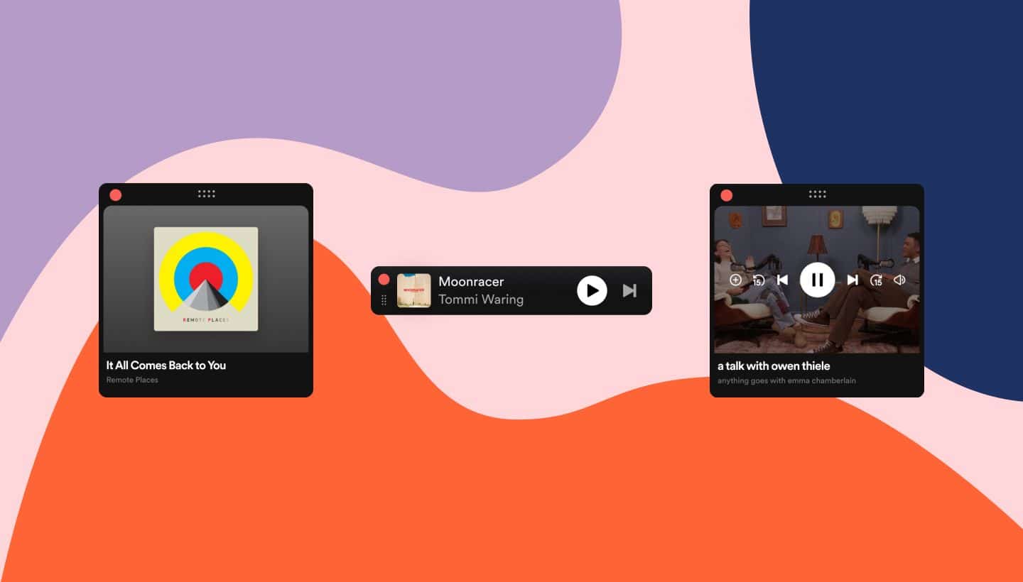 Miniplayer do Spotify no desktop