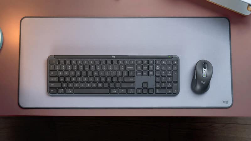 Teclado e mouse do Signature Slim Combo MK955 da Logitech