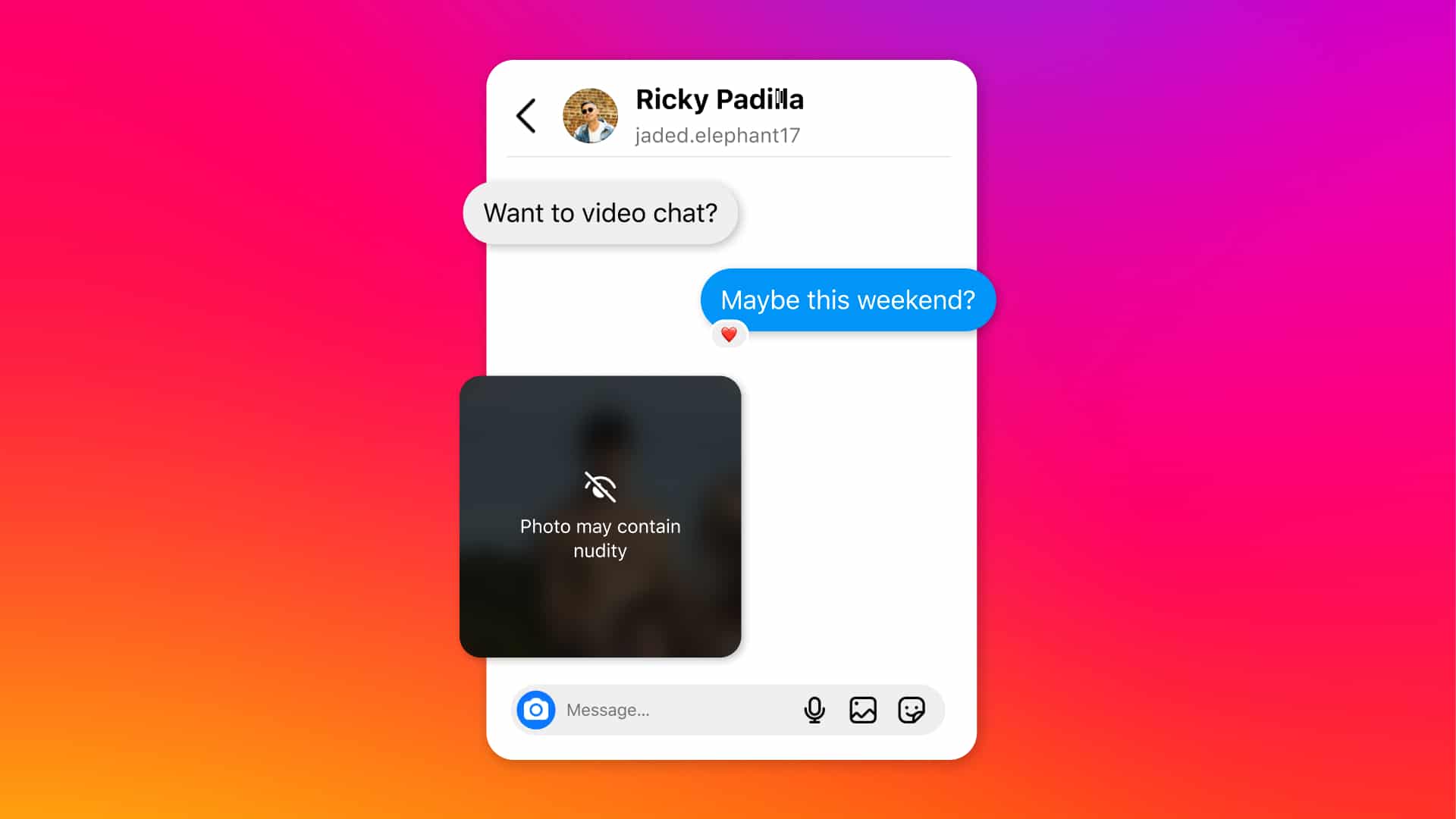 Proteção Contra Nudez na DM do Instagram