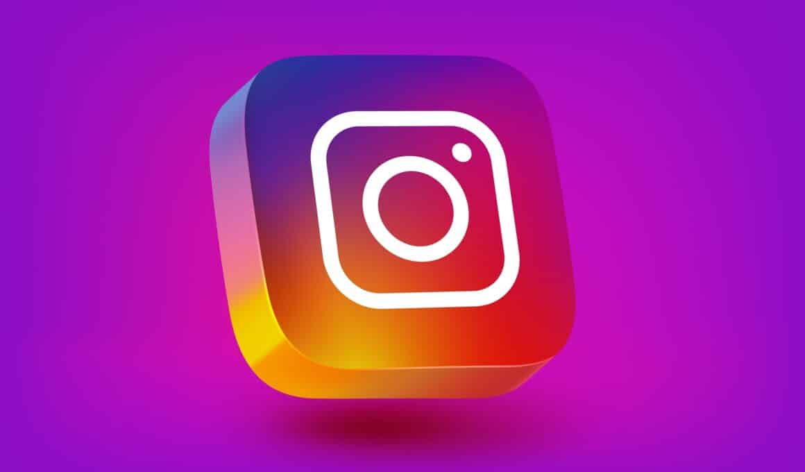 Ícone do Instagram em 3D