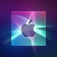 Imagem com um chip, logo da Apple e cores da Siri (inteligência artificial e servidores)