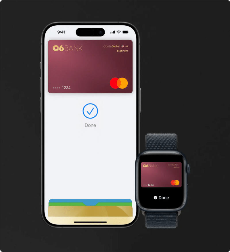 Cartões da Conta Global do C6 Bank agora com Apple Pay