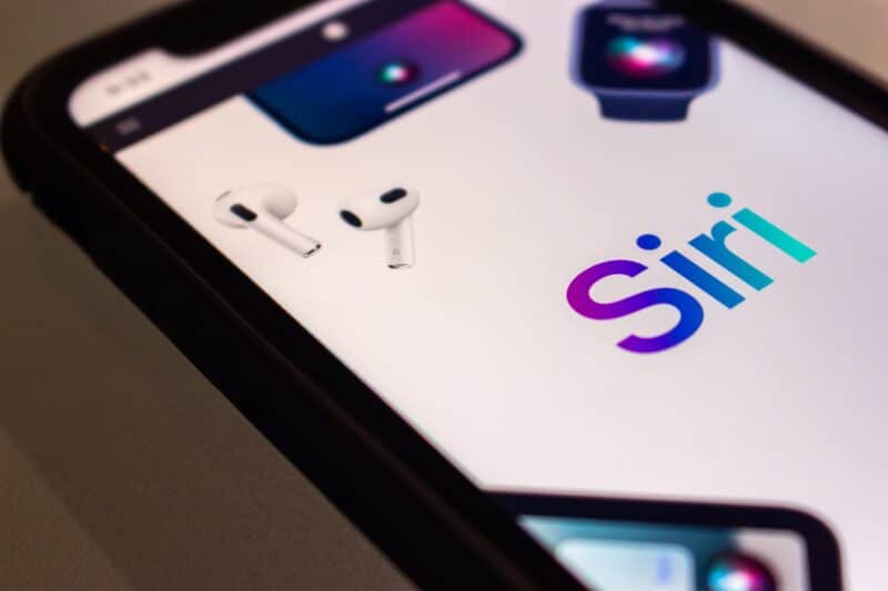 Página da Siri em um iPhone