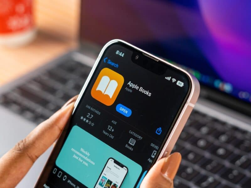 App Livros no iPhone