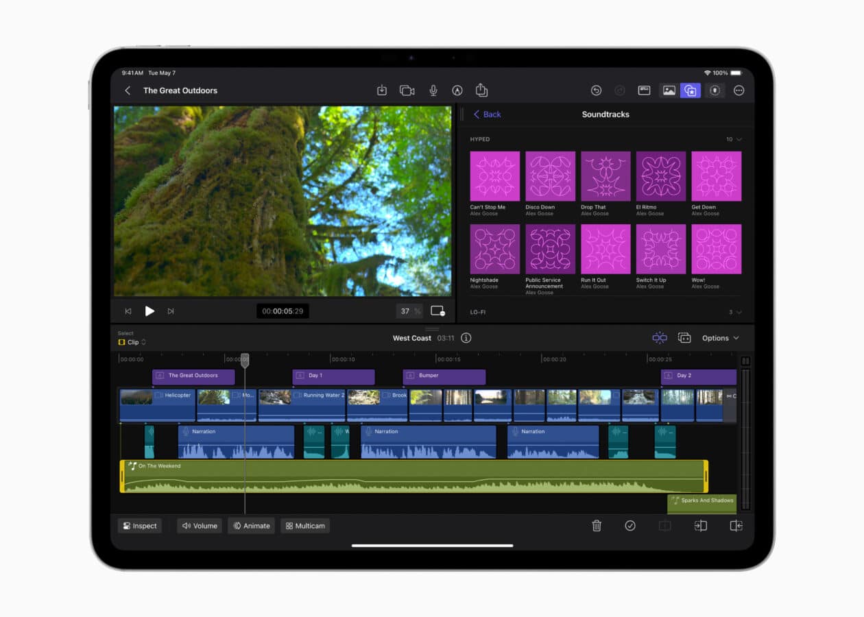 Final Cut Pro e Logic Pro para iPads ganham novas versões