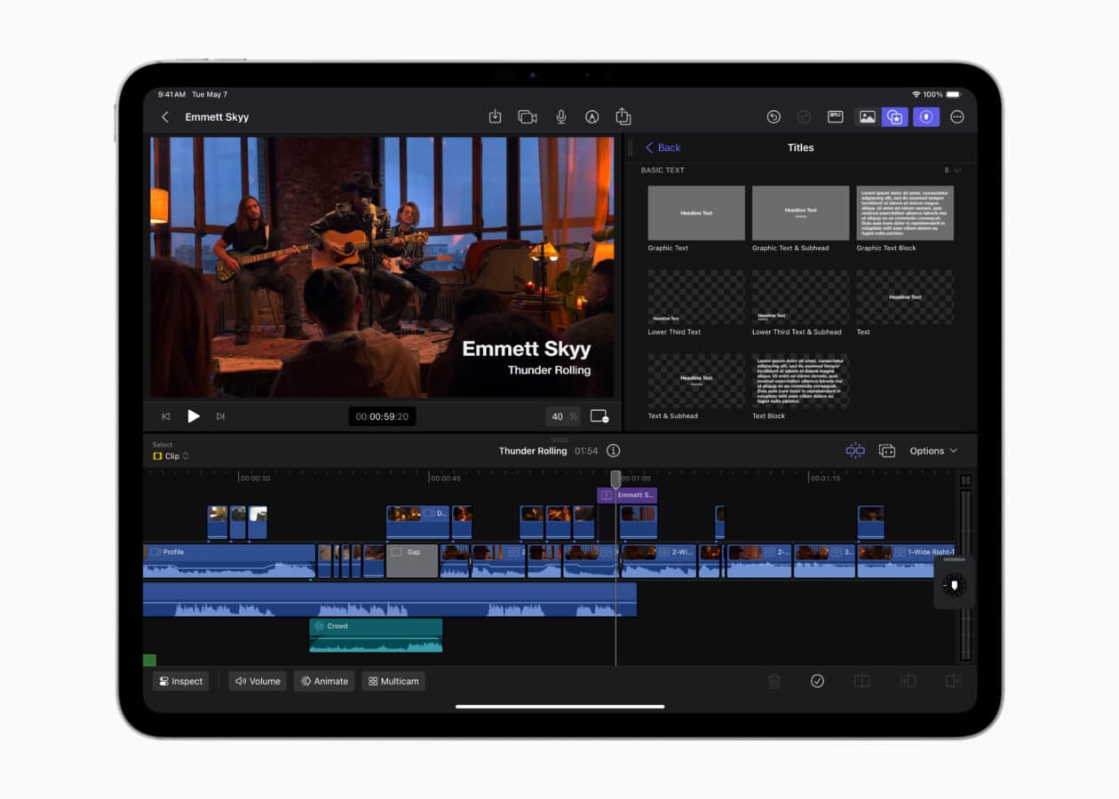 Final Cut Pro e Logic Pro para iPads ganham novas versões