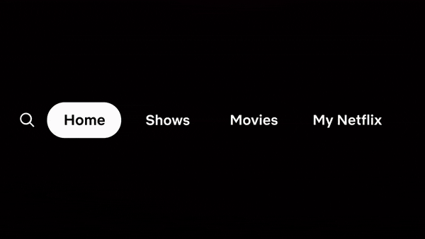 Nova interface do aplicativo da Netflix