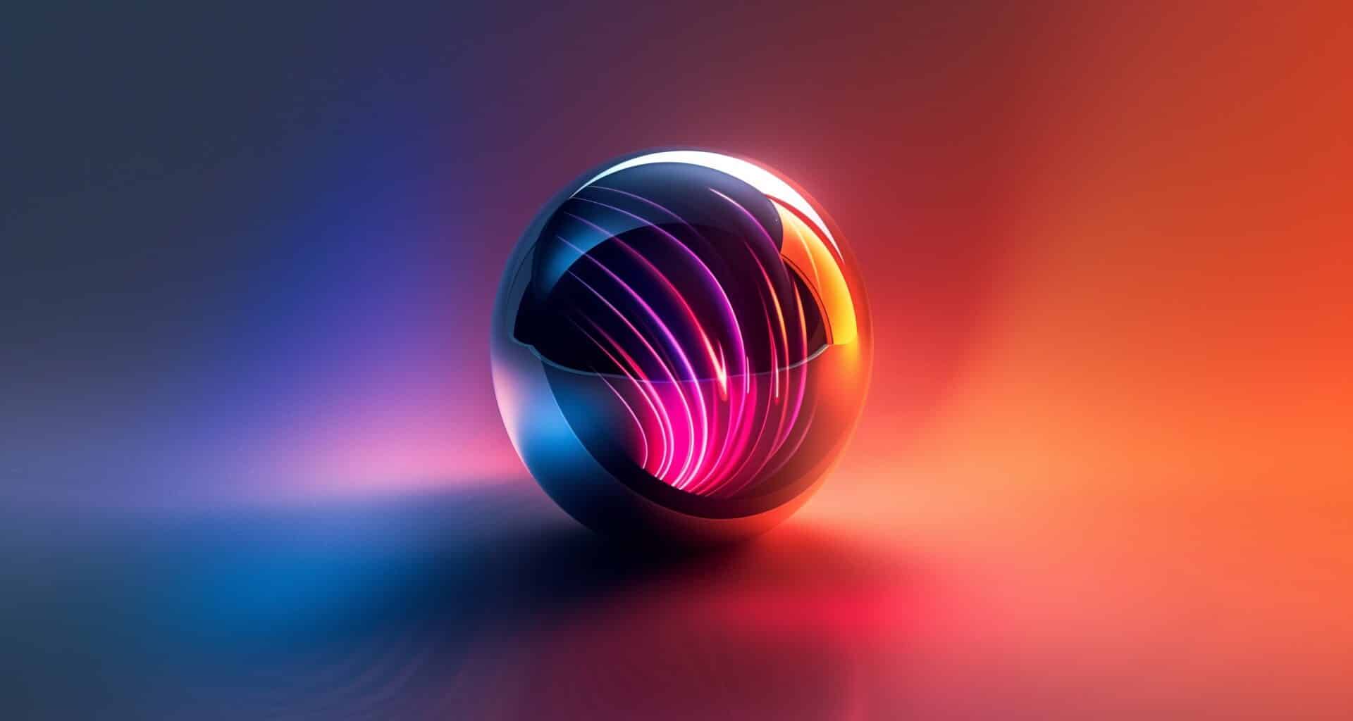 Uma versão modernizada, conceito de ícone da Siri em 3D