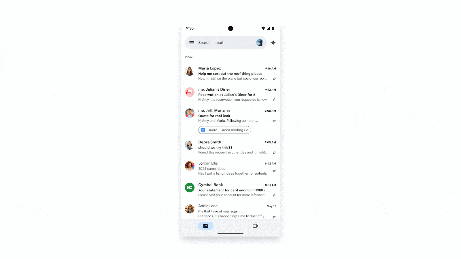 Gemini no app do Gmail