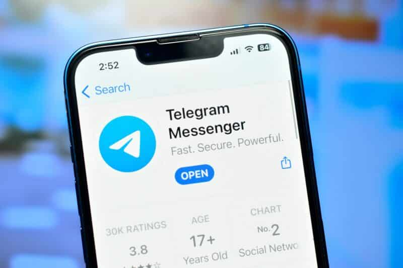 Telegram na App Store do iPhone