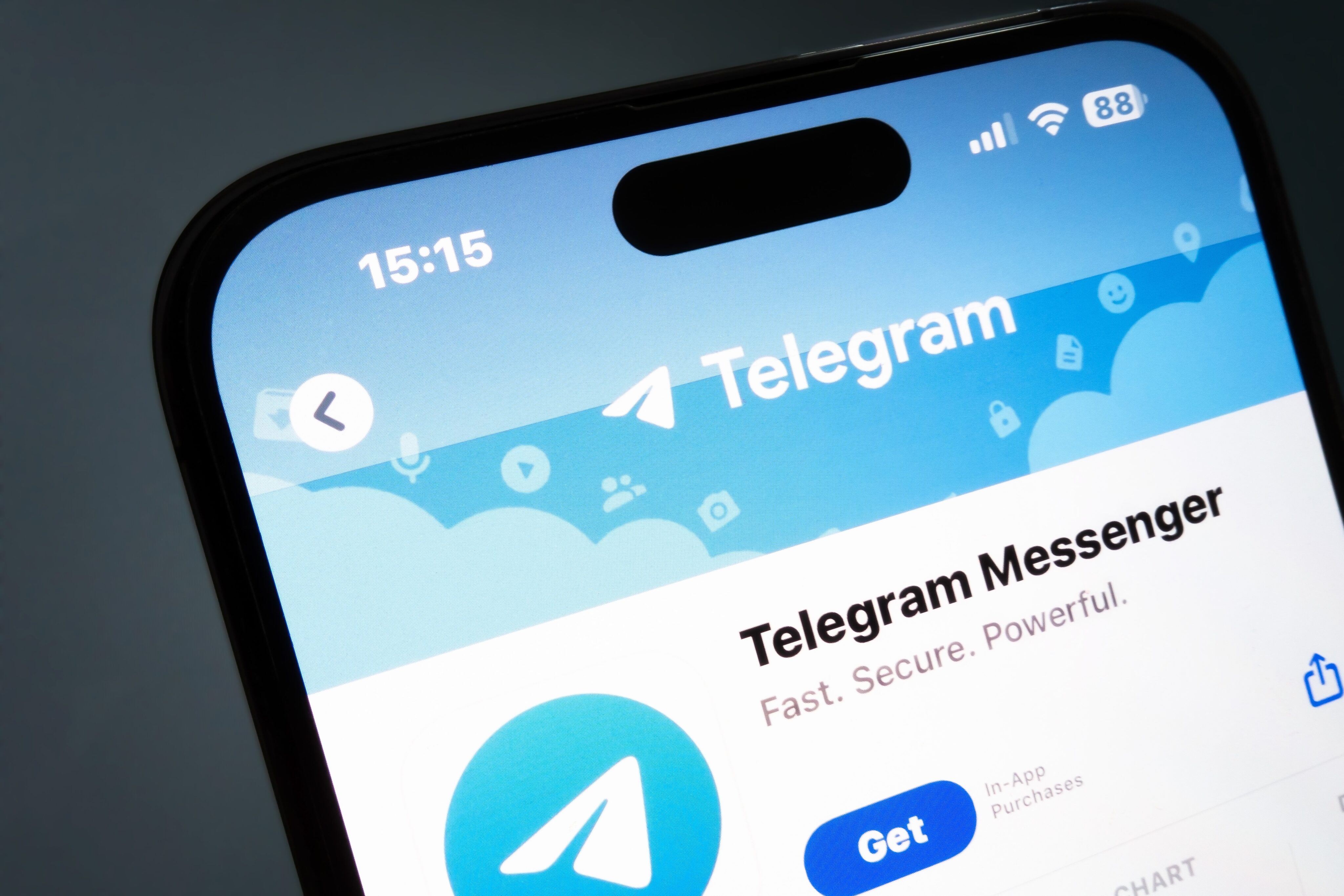 Telegram na App Store do iPhone