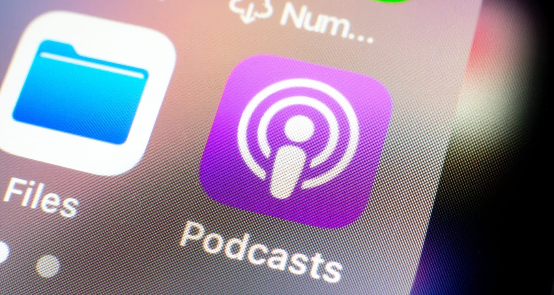 Ícone do app Apple Podcasts no iPhone